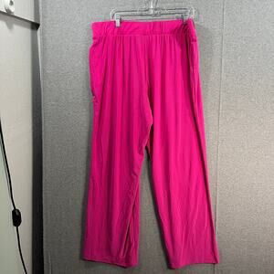 Attitudes by Renee Como Jersey Regular Wide Les Pants Fusion Fuchsia, X-Large